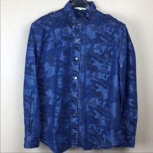 Life in Progress Camouflage Denim Chambray Shirt